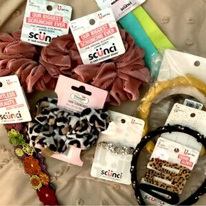 14 pcs Hair Accessories Bundle Hair Bands, Clips and Scrunchie